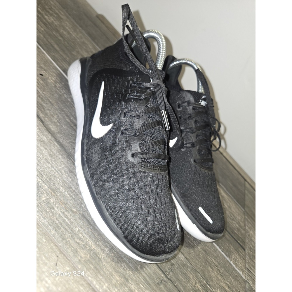 Nike Free RN Running Shoes 942837 001 Black White Women's Size 8.5